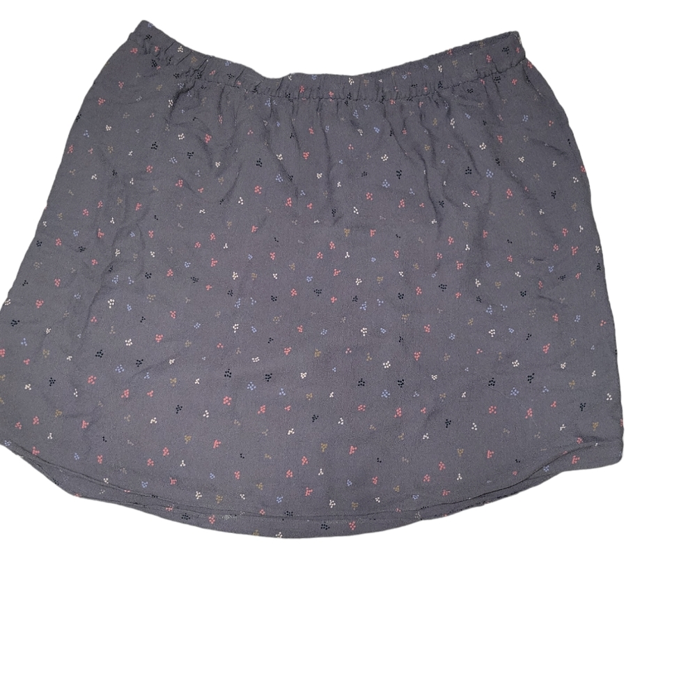 Boden Womens Mini Skirt 18L Gray Pull On Lined Pockets Stretch Geometric…